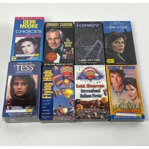 NOS Vtg 1990s VHS Tapes Tv Classic Variety Movies Set of 8 Sealed VCR Cleaner CD